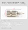 0.1-0.5mm螺纹316黄铜喷嘴，用于消毒、冷却、除尘喷雾设备